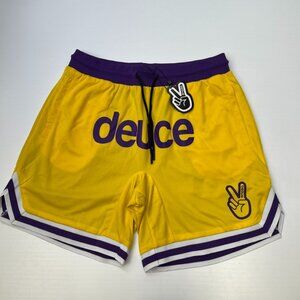 Deuce Short Men Medium Basketball Mesh Spell Out 31x7 Hip Peace Party Core Ne